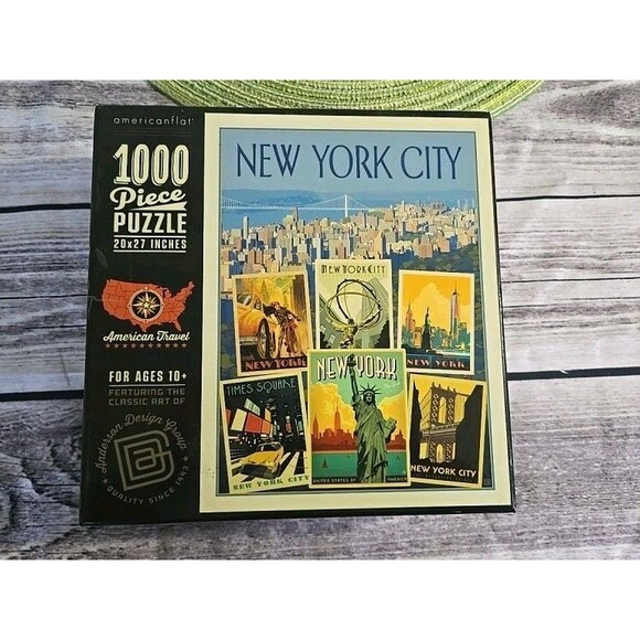American Travel New York City Jigsaw Puzzle 1000 Piece 20×27 Inches 1993 NYC - Picture 2 of 9